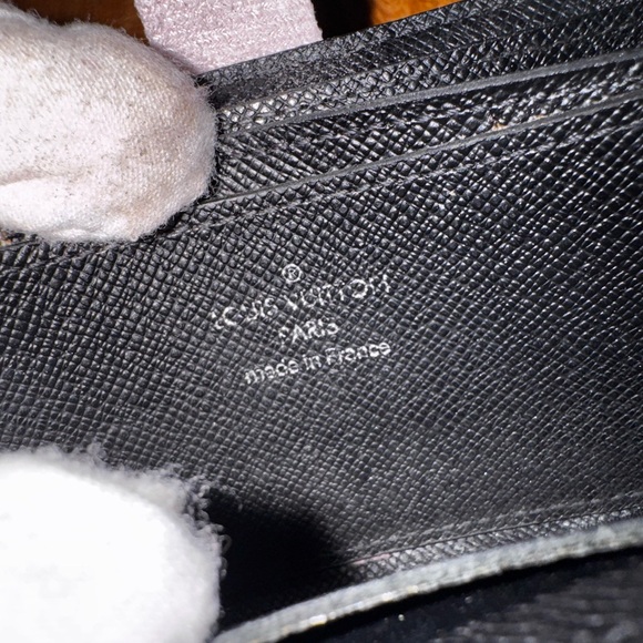 Louis Vuitton repurposed graphite, compact wallet 2013 made in France - Picture 10 of 12